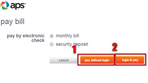 aps pay your bill online.